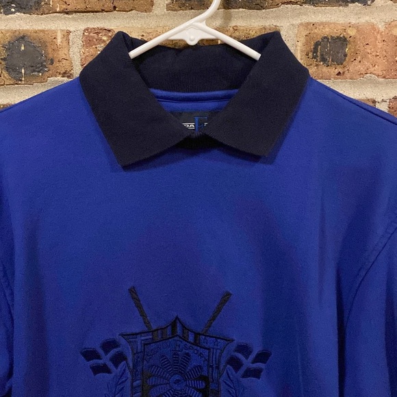 Escada Sport VTG embroidered logo 3/4 sleeve collared, cotton sweatshirt, W’s S - Picture 2 of 7